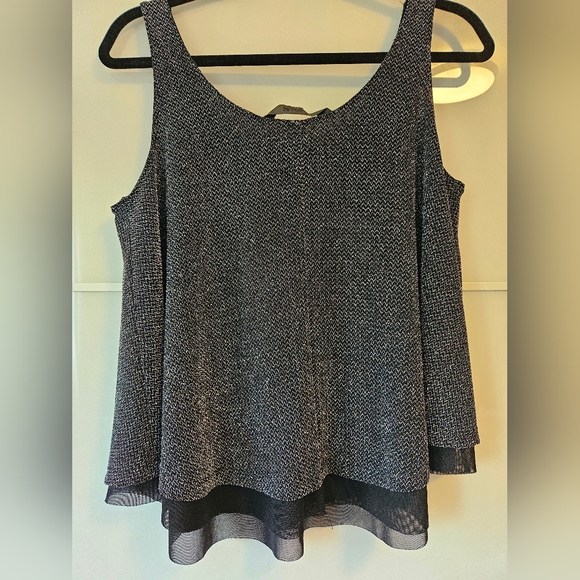 Double Layer Flowy Metallic Tank - XL - Picture 3 of 5